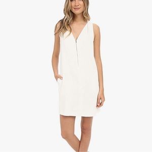 Trina Turk size 2 Banning Carmel Crepe Sleveless Dress white summer zipper